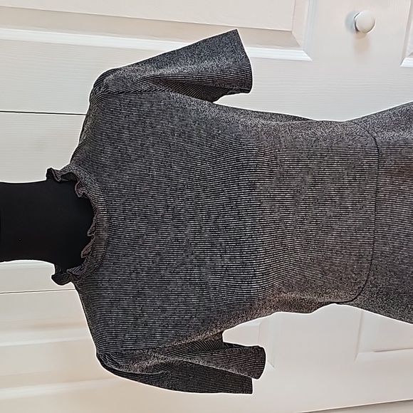 New Girls Dress Dark Gray Stretch Fabric - Picture 2 of 7